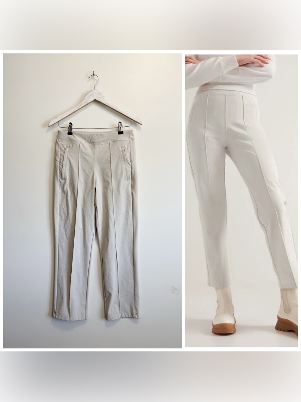 ATHLETA Headlands Hybrid Pants Birch Bone Women’s Size 6